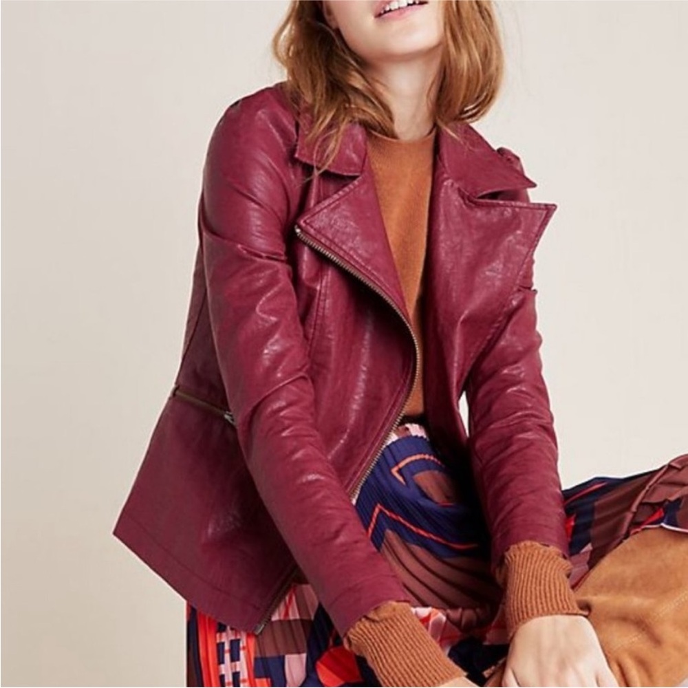 Anthropologie Leather Moto Jacket